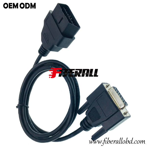 Câble d'extension DB15 à OBD2 pour le diagnostic de la voiture